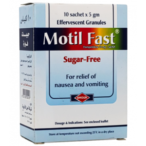 MOTIL FAST 10 MG (  DOMPERIDONE ) SUGAR-FREE 10 EFFERVESCENT GRANULES SACHETS